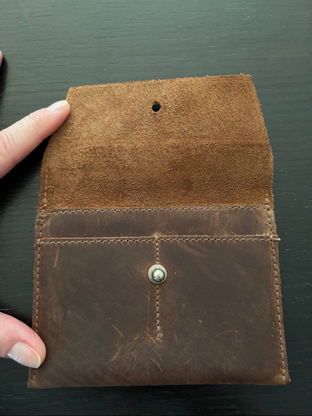 Brown Leather Wallet & Key Pouch Set - Picture 2 of 3